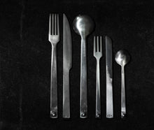 Hand Forged Custom Cutlery Set Kitchen Dining fork spoon tea Baguette black silverware utensils melbourne australia collingwood 13knives