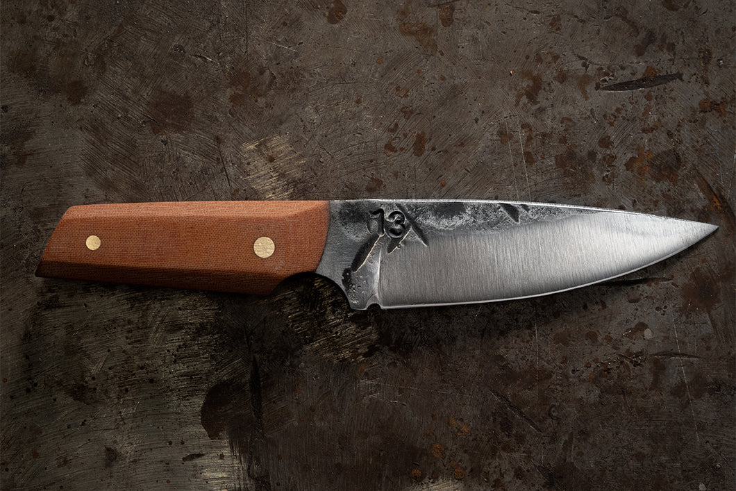 Handmade kitchen knife paring knife for chefs forged high carbon steel blacksmith collingwood melbourne australia