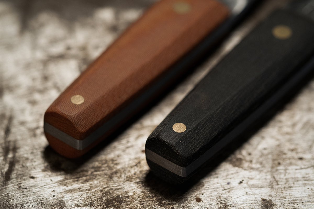 High qualitly handmade oyster shucker handles that are fancy and durable made in workshop by blacksmith Bud Heyser melbourne australia 